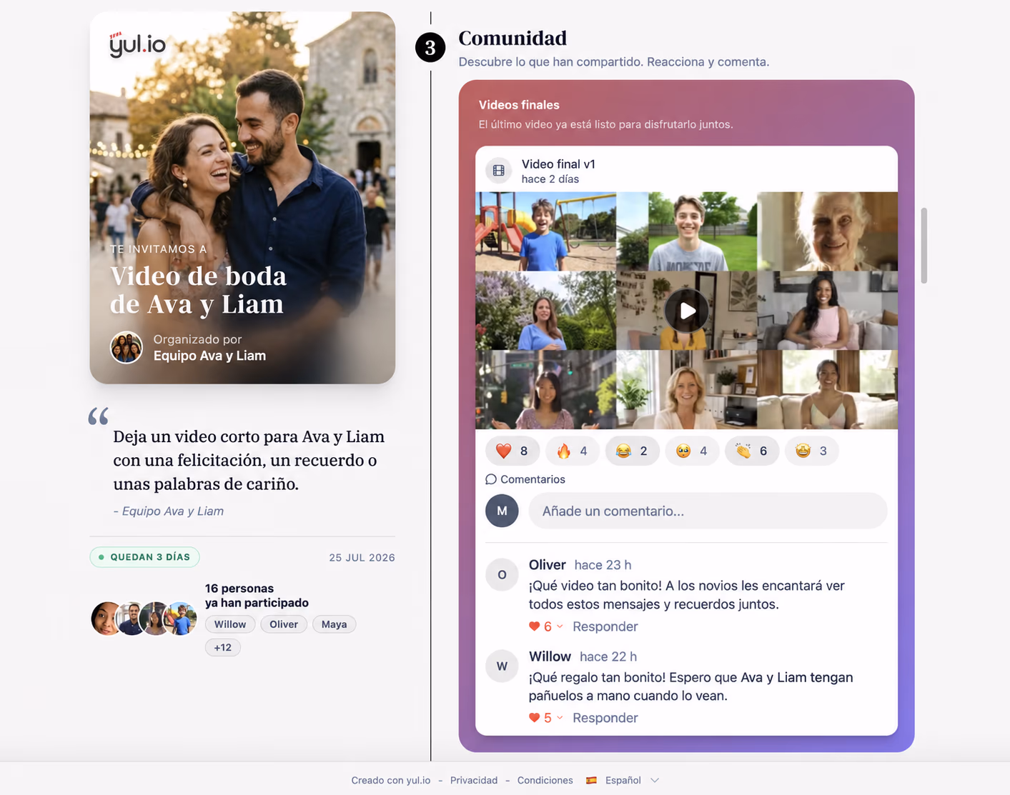 yul.io: Espacio del grupo, captura 1