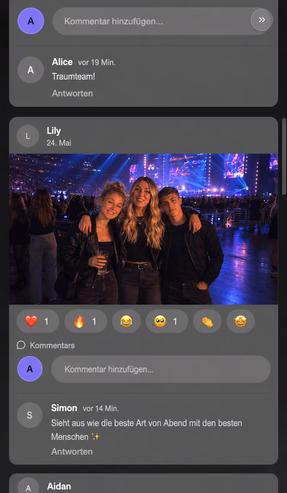 yul.io Community-Bereich, Bildschirmfoto 2