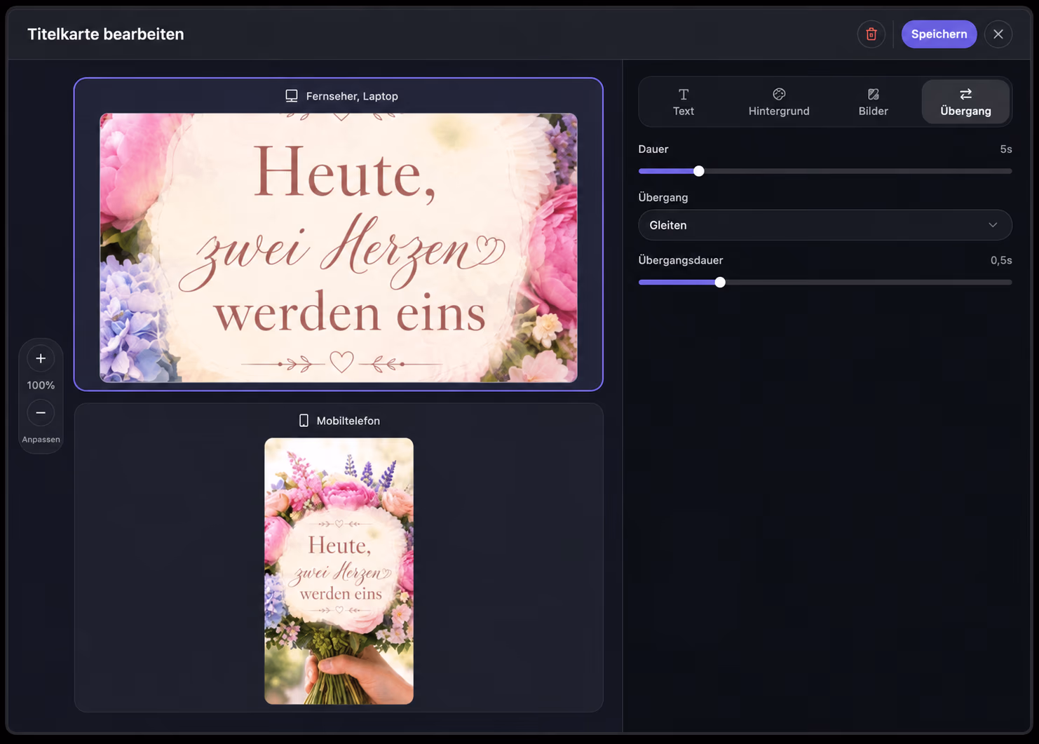 yul.io Titel-Editor, Bildschirmfoto 2