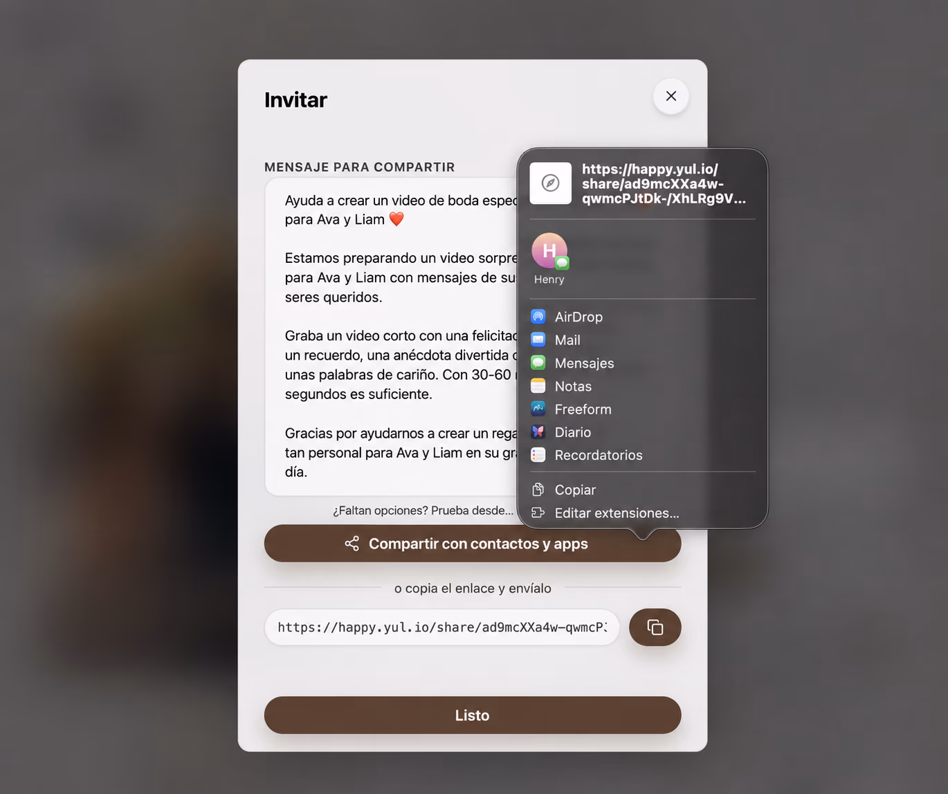 yul.io: Invitar es fácil, captura 2